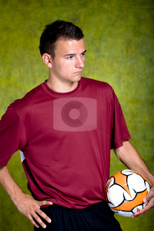 Soccer player Soccer player stock photo, Soccer or football player on the field by Val Thoermer