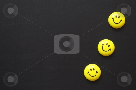 Smiley and copyspace Smiley and copyspace stock photo, Yellow smiley or smilie on black chalkboard with copyspace for a text message by Gunnar Pippel