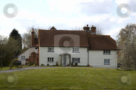 Country house Country house stock photo, A large white house in the countryside by Mark Bond