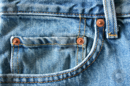 Blue Jeans Pocket Blue Jeans Pocket stock photo, A close up of a Blue Jeans Pocket by Jim Mills