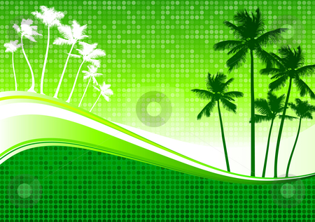 To use this stock image in your creative project, please select the size you need over to the right and click the "Add to Cart" button.
Your downloaded image will come with the Cutcaster watermark removed so don’t worry about the watermark you see on this page. Palm trees green background stock vector clipart, Origianl Vector Illustration: palm trees background File is AI8 compatible by L Belomlinsky