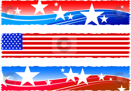 Independence Day patriotic banners Independence Day patriotic banners stock vector clipart, by L Belomlinsky
