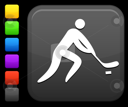 To use this stock image in your creative project, please select the size you need over to the right and click the "Add to Cart" button.
Your downloaded image will come with the Cutcaster watermark removed so don’t worry about the watermark you see on this page. Hockey icon on square internet button stock vector clipart, Original vector icon. Six color options included. by L Belomlinsky