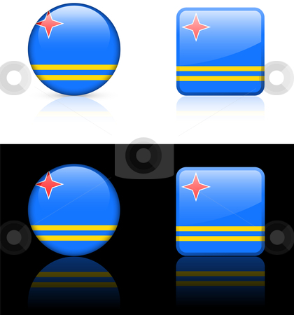 To use this stock image in your creative project, please select the size you need over to the right and click the "Add to Cart" button.
Your downloaded image will come with the Cutcaster watermark removed so don’t worry about the watermark you see on this page. Aruba Flag Buttons on White and Black Background stock vector clipart, Aruba Flag Buttons on White and Black Background Original Vector Illustration AI8 Compatible by L Belomlinsky