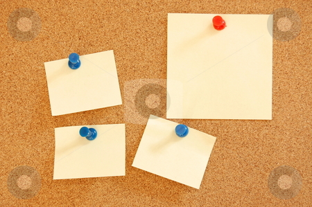 Blank sheet of paper on bulletin board Blank sheet of paper on bulletin board stock photo, Blank and empty sheet paper with copyspace on bulletin board in office by Gunnar Pippel