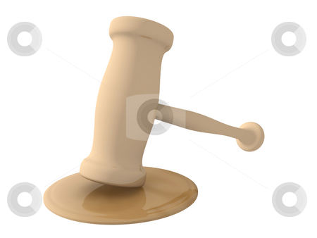 To use this stock image in your creative project, please select the size you need over to the right and click the "Add to Cart" button.
Your downloaded image will come with the Cutcaster watermark removed so don’t worry about the watermark you see on this page. Auction Hammer stock photo, 3D rendered Illustration. Isolated on white. An Auction or Court Hammer. by Michael Osterrieder