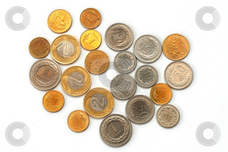 To use this stock image in your creative project, please select the size you need over to the right and click the "Add to Cart" button.
Your downloaded image will come with the Cutcaster watermark removed so don’t worry about the watermark you see on this page. Coins stock photo, Polish zloty coins isolated on white background by Jan Remisiewicz