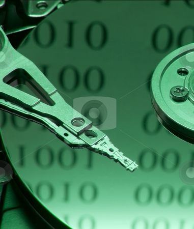 To use this stock image in your creative project, please select the size you need over to the right and click the "Add to Cart" button.
Your downloaded image will come with the Cutcaster watermark removed so don’t worry about the watermark you see on this page. Harddisk stock photo, Internals of on open harddisk ith binary code reflection by P?