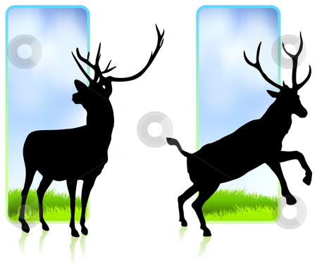 To use this stock image in your creative project, please select the size you need over to the right and click the "Add to Cart" button.
Your downloaded image will come with the Cutcaster watermark removed so don’t worry about the watermark you see on this page. Deer with Nature Banners stock vector clipart, Deer with Nature Banners Original Vector Illustration by L Belomlinsky