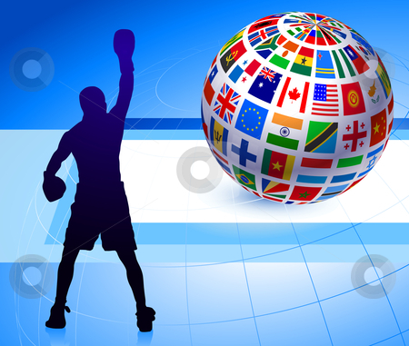 To use this stock image in your creative project, please select the size you need over to the right and click the "Add to Cart" button.
Your downloaded image will come with the Cutcaster watermark removed so don’t worry about the watermark you see on this page. World Champion Boxer stock vector clipart, World Champion Boxer Original Vector Illustration by L Belomlinsky