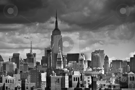View of New York City from the Brooklyn Bridge View of New York City from the Brooklyn Bridge stock photo, Black and White View of New York City from the Brooklyn Bridge by Giovanni Gagliardi