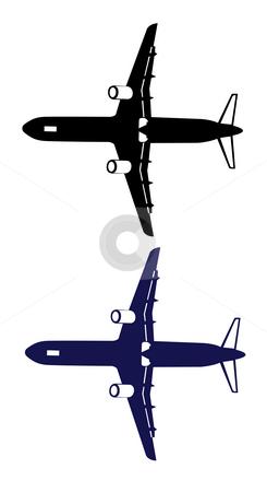 Airplane Airplane stock photo, Drawing of airplane in a white background by Su Li