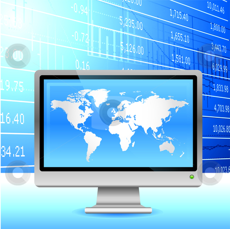Global economy background. Global economy background. stock vector clipart, by L Belomlinsky