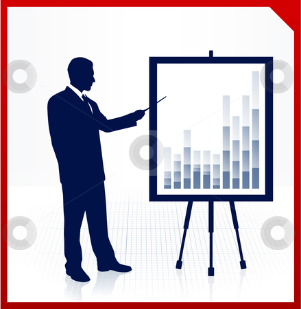 Businessman presentation Businessman presentation stock vector clipart, Businessman presentation Original Vector Illustration Businessmen Concept by L Belomlinsky