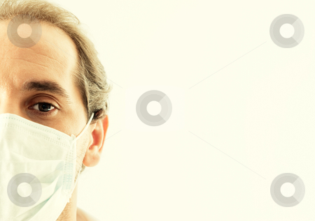 Doctor closeup with medical mask Doctor closeup with medical mask stock photo, Doctor closeup with flu mask by Daniel Garcia Mata