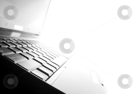 Laptop Laptop stock photo, Highkey image of a black laptop by P?