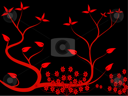 To use this stock image in your creative project, please select the size you need over to the right and click the "Add to Cart" button.
Your downloaded image will come with the Cutcaster watermark removed so don’t worry about the watermark you see on this page. A red japanese style vector floral background illustration stock vector clipart, A japanese style vector floral background illustration with a red stylised tree design on a black background by Mike Price