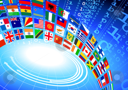 To use this stock image in your creative project, please select the size you need over to the right and click the "Add to Cart" button.
Your downloaded image will come with the Cutcaster watermark removed so don’t worry about the watermark you see on this page. Flags Banner with Binary Code stock vector clipart, Flags Banner with Binary Code Original Vector Illustration by L Belomlinsky
