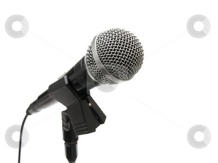 To use this stock image in your creative project, please select the size you need over to the right and click the "Add to Cart" button.
Your downloaded image will come with the Cutcaster watermark removed so don’t worry about the watermark you see on this page. Microphone stock photo, Microphone on stand isolated on white background by P?