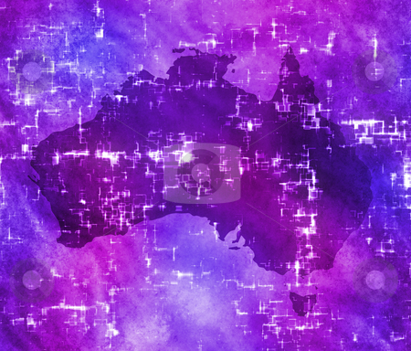 High tech australia map High tech australia map stock vector clipart, High tech map of australia with static electricity by Phil Morley