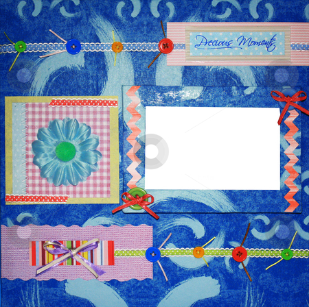 To use this stock image in your creative project, please select the size you need over to the right and click the "Add to Cart" button.
Your downloaded image will come with the Cutcaster watermark removed so don’t worry about the watermark you see on this page. Scrapbook photo frame stock photo, A hand crafted colorful scrapbook photo frame by Rey Gabudao