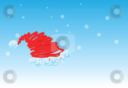 Santa claus hat - 3 of 6 christmas cards Santa claus hat - 3 of 6 christmas cards stock vector clipart, Santa claus hat on snowing background, christmas greetings. 1 of the 6 same styled christmas cards i draw, please check the rest in my profile. by Mtkang