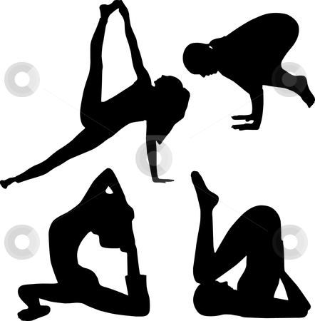 To use this stock image in your creative project, please select the size you need over to the right and click the "Add to Cart" button.
Your downloaded image will come with the Cutcaster watermark removed so don’t worry about the watermark you see on this page. Yoga stock vector clipart, Silhouette of yoga by Desislava Draganova