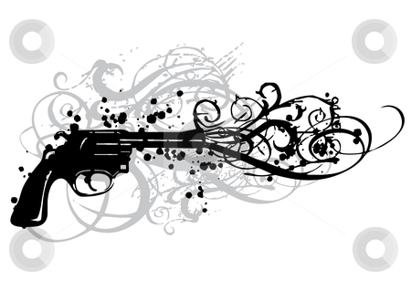 To use this stock image in your creative project, please select the size you need over to the right and click the "Add to Cart" button.
Your downloaded image will come with the Cutcaster watermark removed so don’t worry about the watermark you see on this page. Vintage gun stock vector clipart, Vintage gun with grungy swirls, vector by Beata Kraus