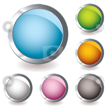 To use this stock image in your creative project, please select the size you need over to the right and click the "Add to Cart" button.
Your downloaded image will come with the Cutcaster watermark removed so don’t worry about the watermark you see on this page. Web icon variation round stock vector clipart, Six round web icon button with bright colours and shadow by Michael Travers