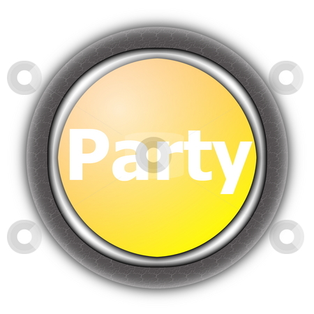 Party fun Party fun stock photo, Party or fun button for a happy day isolated on white by Gunnar Pippel