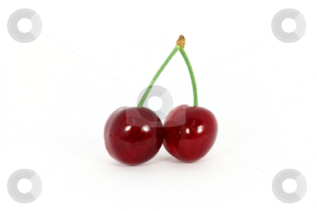 Two sweet cherries Two sweet cherries stock photo, Two sweet cherries isolated on white background by Borislav Marinic