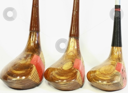 To use this stock image in your creative project, please select the size you need over to the right and click the "Add to Cart" button.
Your downloaded image will come with the Cutcaster watermark removed so don’t worry about the watermark you see on this page. Three standing shiny antique wooden golf clubs. stock photo, Antique wooden golf club by Gregory Dean