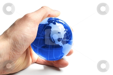 Environmental protection Environmental protection stock photo, Environmental protection or eco concept with world in a hand on white by Gunnar Pippel