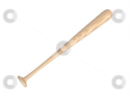 Baseball Bat Baseball Bat stock photo, 3D rendered Illustration. Isolated on white. by Michael Osterrieder