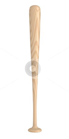 Baseball Bat Baseball Bat stock photo, 3D rendered Illustration. Isolated on white. by Michael Osterrieder