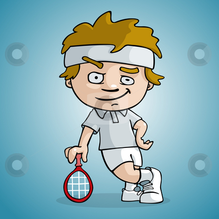 To use this stock image in your creative project, please select the size you need over to the right and click the "Add to Cart" button.
Your downloaded image will come with the Cutcaster watermark removed so don’t worry about the watermark you see on this page. Tennis player stock photo, A tennis player draw cartoon style by Giordano Aita