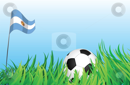 To use this stock image in your creative project, please select the size you need over to the right and click the "Add to Cart" button.
Your downloaded image will come with the Cutcaster watermark removed so don’t worry about the watermark you see on this page. Soccer playground, argentina stock vector clipart, An illustrations of soccer ball, with argentina flag waving at the background. by Mtkang