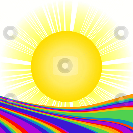 To use this stock image in your creative project, please select the size you need over to the right and click the "Add to Cart" button.
Your downloaded image will come with the Cutcaster watermark removed so don’t worry about the watermark you see on this page. Sun and rainbow stock photo, Sun and rainbow by Richard Laschon