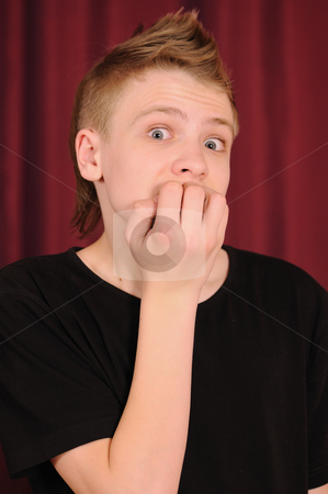 To use this stock image in your creative project, please select the size you need over to the right and click the "Add to Cart" button.
Your downloaded image will come with the Cutcaster watermark removed so don’t worry about the watermark you see on this page. The surprised teenager stock photo, Portrait of the surprised teenager in a black vest by Salauyou Yury