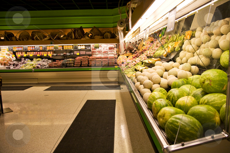 Grocery store or supermarket Grocery store or supermarket stock photo, A shot of a produce section in a grocery store or supermarket by Suprijono Suharjoto