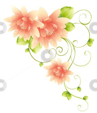 To use this stock image in your creative project, please select the size you need over to the right and click the "Add to Cart" button.
Your downloaded image will come with the Cutcaster watermark removed so don’t worry about the watermark you see on this page. Flower stock photo, Drawing of beautiful flowers with green leaves by Su Li