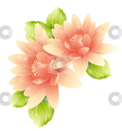 To use this stock image in your creative project, please select the size you need over to the right and click the "Add to Cart" button.
Your downloaded image will come with the Cutcaster watermark removed so don’t worry about the watermark you see on this page. Pink flower stock photo, Illustration drawing of flowers with green leaves by Su Li