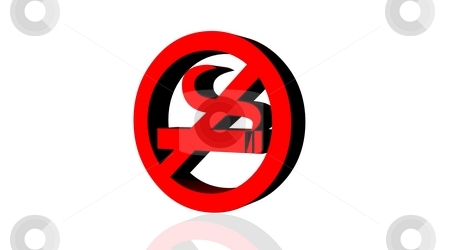 No smoking No smoking stock photo, Red no smoking logo in white background by Elenaphotos21