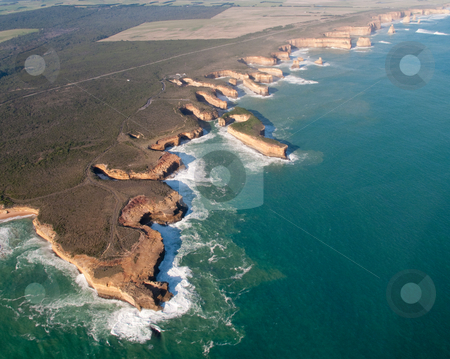 Twelve Apostles in Australia Twelve Apostles in Australia stock photo, Aerial view over the Twelve Apostles off the coast of Australia by Steven Heap