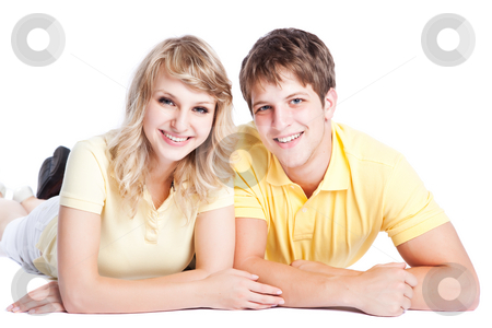 To use this stock image in your creative project, please select the size you need over to the right and click the "Add to Cart" button.
Your downloaded image will come with the Cutcaster watermark removed so don’t worry about the watermark you see on this page. Couple in love stock photo, A portrait of a beautiful caucasian couple in love by Suprijono Suharjoto
