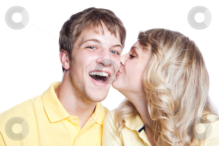 To use this stock image in your creative project, please select the size you need over to the right and click the "Add to Cart" button.
Your downloaded image will come with the Cutcaster watermark removed so don’t worry about the watermark you see on this page. Couple in love stock photo, A portrait of a beautiful caucasian couple in love by Suprijono Suharjoto