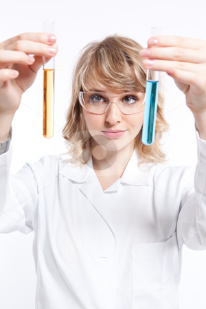 Female scientist Female scientist stock photo, An isolated shot of a female scientist by Suprijono Suharjoto