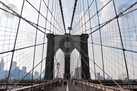 Brooklyn Bridge Brooklyn Bridge stock photo, The famous and historic Brooklyn Bridge located in New York City. by Todd Arena