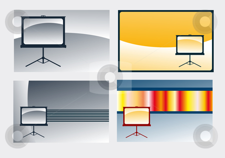Presentation Presentation stock vector clipart, Various background illustrations - presentation board by J?