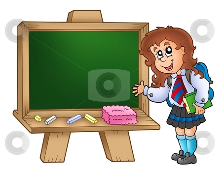 To use this stock image in your creative project, please select the size you need over to the right and click the "Add to Cart" button.
Your downloaded image will come with the Cutcaster watermark removed so don’t worry about the watermark you see on this page. Cartoon girl with chalkboard stock photo, Cartoon girl with chalkboard - color illustration. by Klara Viskova